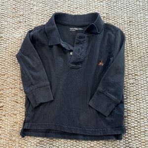 GAP Dark Grey Long Sleeve Polo for Kids